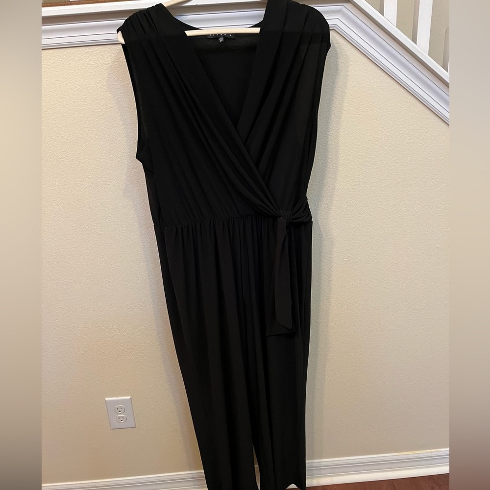 Tiana B. Size 2X Black Faux Wrap Jumpsuit